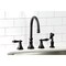 Kingston Brass KS2795PKLBS Duchess Widespread Kitchen Faucet W/ Brass Sprayer, Bronze KS2795PKLBS - alternate 5